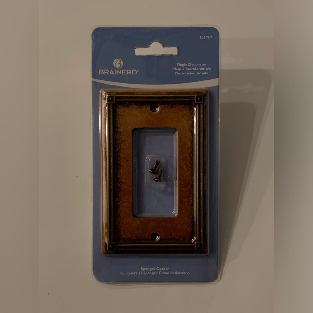 Brainerd Sponged Copper Single Decorator Wall Plate